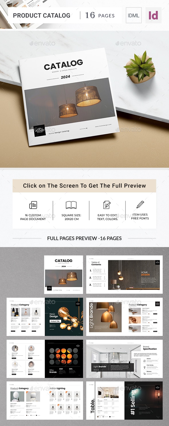 Square Catalog Brochure Template, Print Templates GraphicRiver